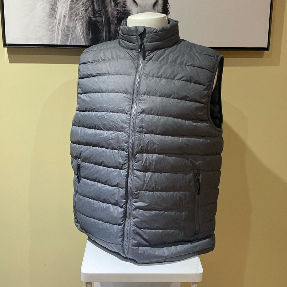 32 Degrees Insulated Down Vest in Grey Size Large